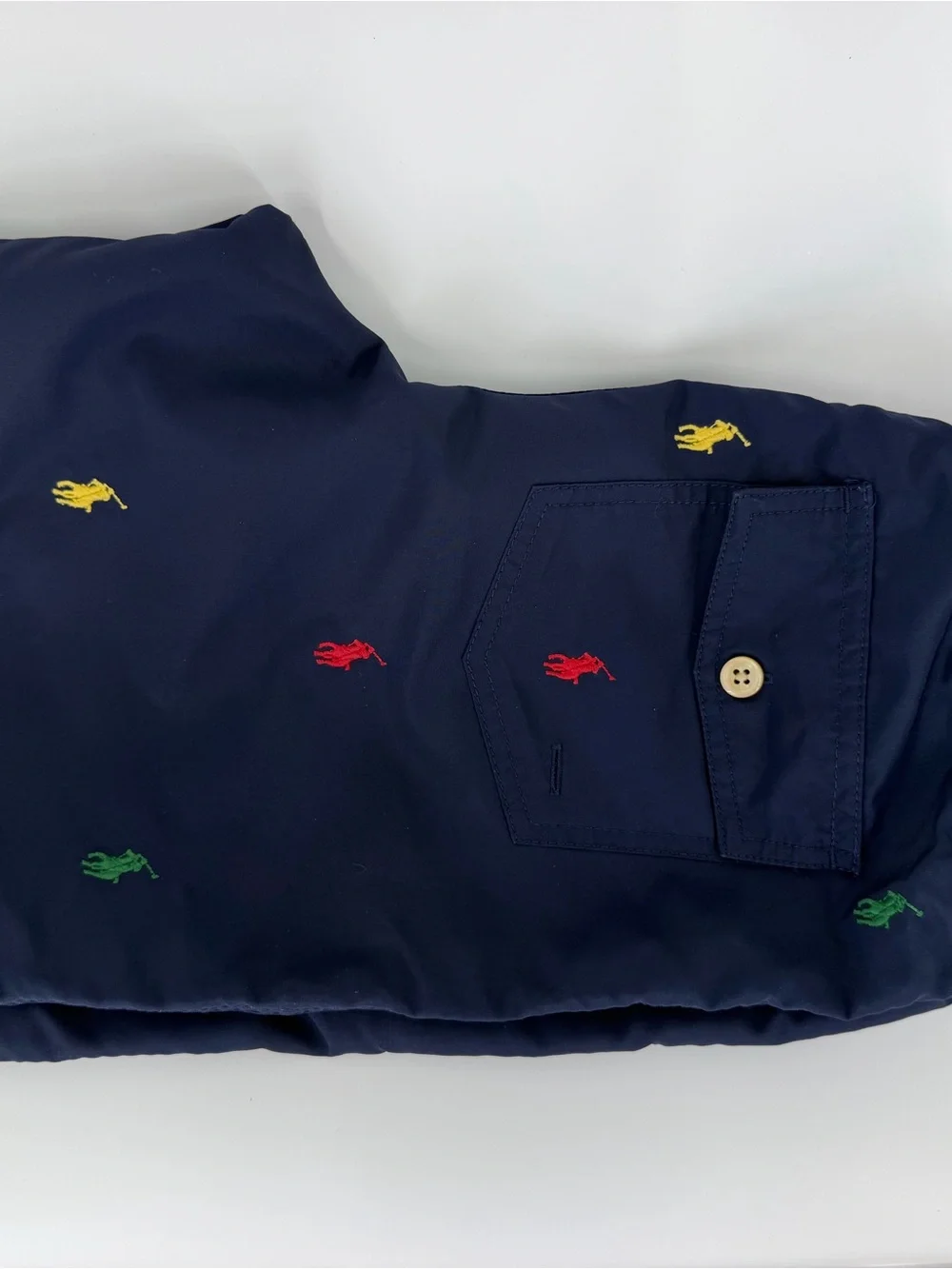 Polo by Ralph Lauren Navy Swim Shorts with Multicolor Pony Embroidery
